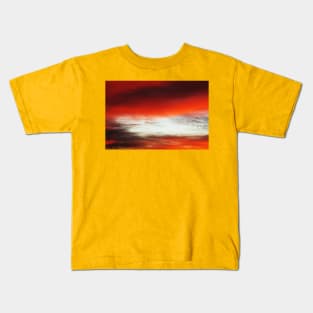 Red Blurry Sky Kids T-Shirt